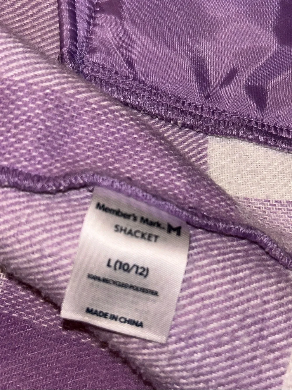 Kids Purple Plaid Button-Up Jacket - Unbranded